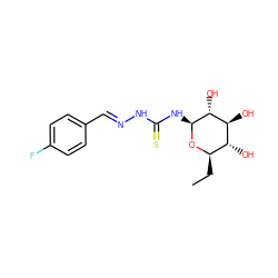 CC[C@H]1O[C@@H](NC(=S)N/N=C/c2ccc(F)cc2)[C@H](O)[C@@H](O)[C@@H]1O ZINC000064447309