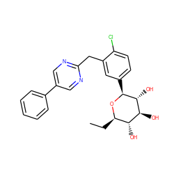 CC[C@H]1O[C@@H](c2ccc(Cl)c(Cc3ncc(-c4ccccc4)cn3)c2)[C@H](O)[C@@H](O)[C@@H]1O ZINC000064560880