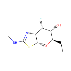 CC[C@H]1O[C@@H]2SC(NC)=N[C@@H]2[C@H](F)[C@@H]1O ZINC000148862997