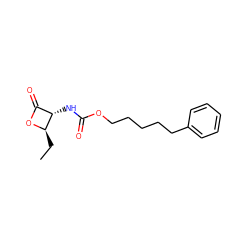 CC[C@H]1OC(=O)[C@@H]1NC(=O)OCCCCCc1ccccc1 ZINC000148996232