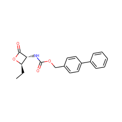 CC[C@H]1OC(=O)[C@@H]1NC(=O)OCc1ccc(-c2ccccc2)cc1 ZINC000148861810