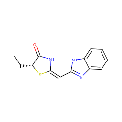 CC[C@H]1S/C(=C/c2nc3ccccc3[nH]2)NC1=O ZINC000103234153