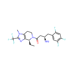 CC[C@H]1c2nc(C(F)(F)F)n(C)c2CCN1C(=O)C[C@H](N)Cc1cc(F)c(F)cc1F ZINC000028956759