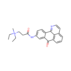 CC[N+](C)(CC)CCC(=O)Nc1ccc2c(c1)C(=O)c1cccc3ccnc-2c13 ZINC000043062316