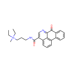 CC[N+](C)(CC)CCCNC(=O)c1cnc2c3c(cccc13)-c1ccccc1C2=O ZINC000043015979