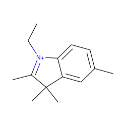 CC[N+]1=C(C)C(C)(C)c2cc(C)ccc21 ZINC000002910725