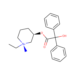 CC[N@+]1(C)CCC[C@@H](OC(=O)C(O)(c2ccccc2)c2ccccc2)C1 ZINC000253387946