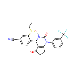 CC[S@+]([O-])c1cc(C#N)ccc1[C@H]1C2=C(CCC2=O)N(c2cccc(C(F)(F)F)c2)C(=O)N1C ZINC001772641363