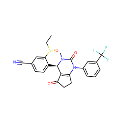 CC[S@@+]([O-])c1cc(C#N)ccc1[C@@H]1C2=C(CCC2=O)N(c2cccc(C(F)(F)F)c2)C(=O)N1C ZINC001772576916