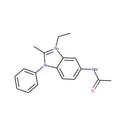 CC[n+]1c(C)n(-c2ccccc2)c2ccc(NC(C)=O)cc21 ZINC000000262678