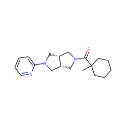 CC1(C(=O)N2C[C@@H]3CN(c4ccccn4)C[C@@H]3C2)CCCCC1 ZINC000096283289