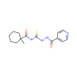 CC1(C(=O)NC(=S)NNC(=O)c2ccncc2)CCCCC1 ZINC000002678879