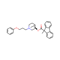 CC1(C(=O)O[C@H]2C[N+]3(CCCOc4ccccc4)CCC2CC3)c2ccccc2-c2ccccc21 ZINC000043122935