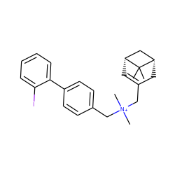 CC1(C)[C@@H]2C=C(C[N+](C)(C)Cc3ccc(-c4ccccc4I)cc3)C[C@H]1C2 ZINC000095564832