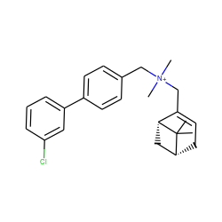 CC1(C)[C@@H]2CC=C(C[N+](C)(C)Cc3ccc(-c4cccc(Cl)c4)cc3)[C@H]1C2 ZINC000095564558