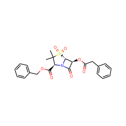 CC1(C)[C@H](C(=O)OCc2ccccc2)N2C(=O)[C@H](OC(=O)Cc3ccccc3)[C@H]2S1(=O)=O ZINC000026390708