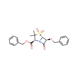 CC1(C)[C@H](C(=O)OCc2ccccc2)N2C(=O)[C@H](OCc3ccccc3)[C@H]2S1(=O)=O ZINC000026377275