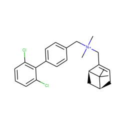 CC1(C)[C@H]2CC=C(C[N+](C)(C)Cc3ccc(-c4c(Cl)cccc4Cl)cc3)[C@@H]1C2 ZINC000095564925