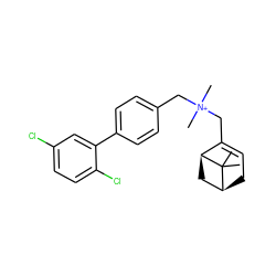 CC1(C)[C@H]2CC=C(C[N+](C)(C)Cc3ccc(-c4cc(Cl)ccc4Cl)cc3)[C@@H]1C2 ZINC000095566167