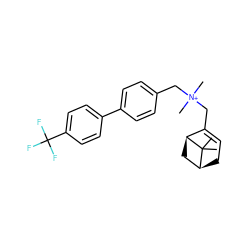 CC1(C)[C@H]2CC=C(C[N+](C)(C)Cc3ccc(-c4ccc(C(F)(F)F)cc4)cc3)[C@@H]1C2 ZINC000095558506