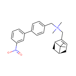 CC1(C)[C@H]2CC=C(C[N+](C)(C)Cc3ccc(-c4cccc([N+](=O)[O-])c4)cc3)[C@@H]1C2 ZINC000095562598