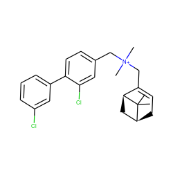 CC1(C)[C@H]2CC=C(C[N+](C)(C)Cc3ccc(-c4cccc(Cl)c4)c(Cl)c3)[C@@H]1C2 ZINC000095564737