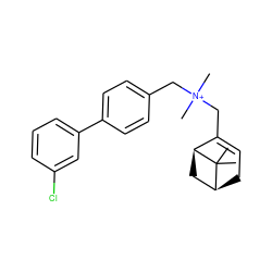 CC1(C)[C@H]2CC=C(C[N+](C)(C)Cc3ccc(-c4cccc(Cl)c4)cc3)[C@@H]1C2 ZINC000095564839