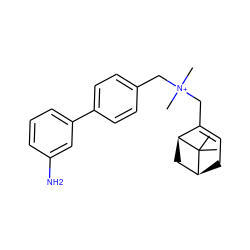 CC1(C)[C@H]2CC=C(C[N+](C)(C)Cc3ccc(-c4cccc(N)c4)cc3)[C@@H]1C2 ZINC000095558145