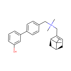 CC1(C)[C@H]2CC=C(C[N+](C)(C)Cc3ccc(-c4cccc(O)c4)cc3)[C@@H]1C2 ZINC000095561525