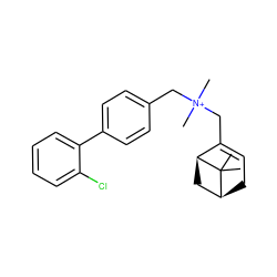 CC1(C)[C@H]2CC=C(C[N+](C)(C)Cc3ccc(-c4ccccc4Cl)cc3)[C@@H]1C2 ZINC000095564606