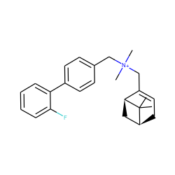 CC1(C)[C@H]2CC=C(C[N+](C)(C)Cc3ccc(-c4ccccc4F)cc3)[C@@H]1C2 ZINC000095564560