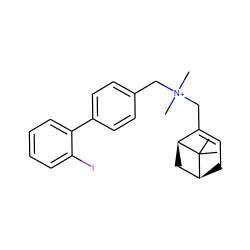 CC1(C)[C@H]2CC=C(C[N+](C)(C)Cc3ccc(-c4ccccc4I)cc3)[C@@H]1C2 ZINC000095564851