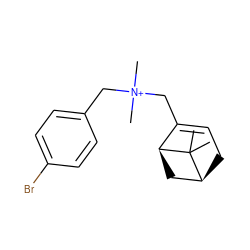 CC1(C)[C@H]2CC=C(C[N+](C)(C)Cc3ccc(Br)cc3)[C@@H]1C2 ZINC000095560740