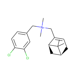 CC1(C)[C@H]2CC=C(C[N+](C)(C)Cc3ccc(Cl)c(Cl)c3)[C@@H]1C2 ZINC000095564108