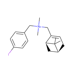 CC1(C)[C@H]2CC=C(C[N+](C)(C)Cc3ccc(I)cc3)[C@@H]1C2 ZINC000095558592