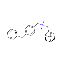 CC1(C)[C@H]2CC=C(C[N+](C)(C)Cc3ccc(Oc4ccccc4)cc3)[C@@H]1C2 ZINC000095560551