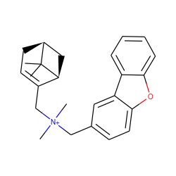 CC1(C)[C@H]2CC=C(C[N+](C)(C)Cc3ccc4oc5ccccc5c4c3)[C@@H]1C2 ZINC000095562651