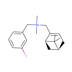 CC1(C)[C@H]2CC=C(C[N+](C)(C)Cc3cccc(I)c3)[C@@H]1C2 ZINC000095561056