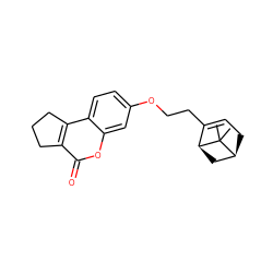 CC1(C)[C@H]2CC=C(CCOc3ccc4c5c(c(=O)oc4c3)CCC5)[C@@H]1C2 ZINC001772618015