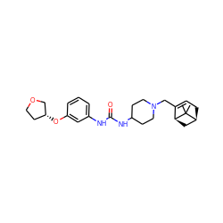 CC1(C)[C@H]2CC=C(CN3CCC(NC(=O)Nc4cccc(O[C@@H]5CCOC5)c4)CC3)[C@@H]1C2 ZINC000028708698