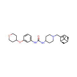 CC1(C)[C@H]2CC=C(CN3CCC(NC(=O)Nc4cccc(OC5CCOCC5)c4)CC3)[C@@H]1C2 ZINC000028708708