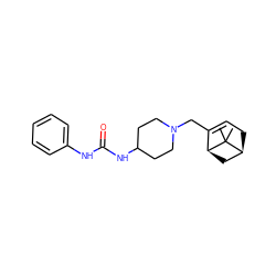 CC1(C)[C@H]2CC=C(CN3CCC(NC(=O)Nc4ccccc4)CC3)[C@@H]1C2 ZINC000028708664