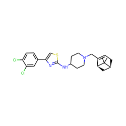 CC1(C)[C@H]2CC=C(CN3CCC(Nc4nc(-c5ccc(Cl)c(Cl)c5)cs4)CC3)[C@@H]1C2 ZINC000028957198