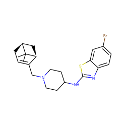 CC1(C)[C@H]2CC=C(CN3CCC(Nc4nc5ccc(Br)cc5s4)CC3)[C@@H]1C2 ZINC000028957195