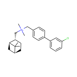 CC1(C)[C@H]2CC[C@@H](C[N+](C)(C)Cc3ccc(-c4cccc(Cl)c4)cc3)[C@@H]1C2 ZINC000095564652