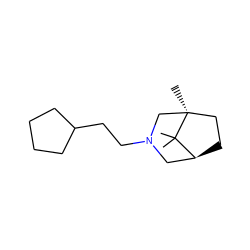 CC1(C)[C@H]2CC[C@]1(C)CN(CCC1CCCC1)C2 ZINC000026381021