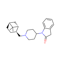 CC1(C)[C@H]2CC[C@H](CN3CCC(N4C(=O)Cc5ccccc54)CC3)[C@H]1C2 ZINC000169338767