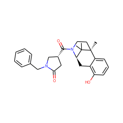 CC1(C)[C@H]2Cc3c(O)cccc3[C@]1(C)CCN2C(=O)[C@@H]1CC(=O)N(Cc2ccccc2)C1 ZINC000205473220