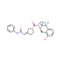 CC1(C)[C@H]2Cc3c(O)cccc3[C@]1(C)CCN2C(=O)[C@@H]1CC[C@@H](NC(=O)Nc2ccccc2)C1 ZINC000115794162