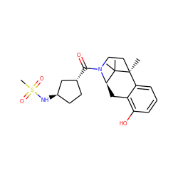 CC1(C)[C@H]2Cc3c(O)cccc3[C@]1(C)CCN2C(=O)[C@@H]1CC[C@@H](NS(C)(=O)=O)C1 ZINC000201110271